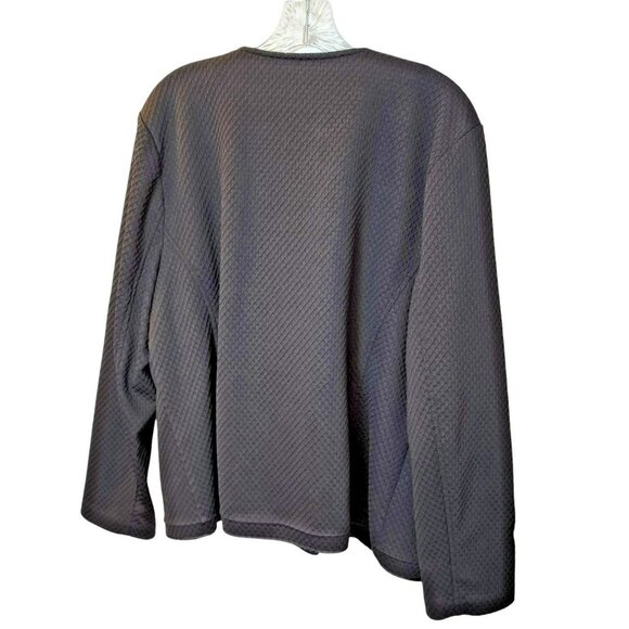 Alfani Textured Moto Sweater Jacket XL | Poly/Spandex | Black | Zip Pockets - Picture 5 of 6
